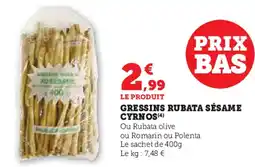 U Express CYRNOS Gressins rubata sésame offre