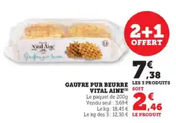 U Express Gaufre pur beurre les 3 produits vital aine offre