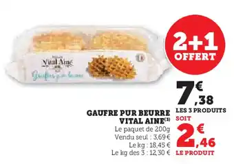 U Express Gaufre pur beurre les 3 produits vital aine offre