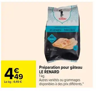 Carrefour Préparation Pour Gateau Le Renard offre