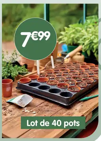 b&m Lot de 40 pots pour semis offre