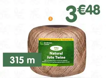 b&m Gardeners Corner Bobine de fil en jute offre