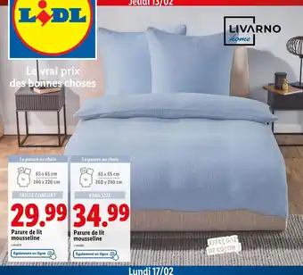 Lidl LIVARNO home Parure de lit mousseline offre