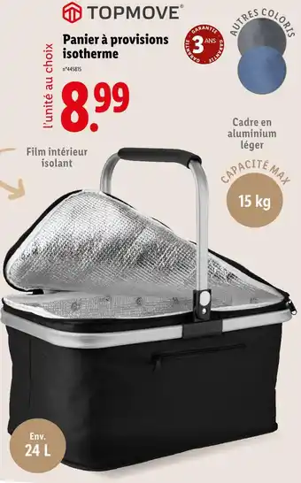 Lidl TOPMOVE Panier à provisions isotherme offre