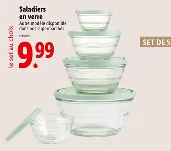 Lidl Saladiers en verre offre