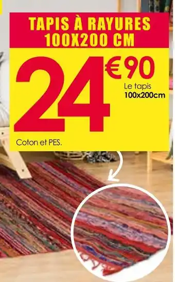 Décor Discount TAPIS À RAYURES 100x200 CM offre