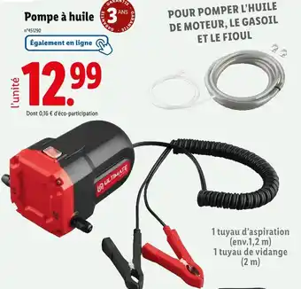 Lidl ULTIMATE Pompe à huile offre