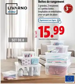 Lidl Livarno Boîtes de rangement offre