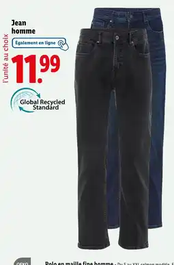 Lidl Jean homme offre