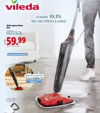 Lidl Vileda Balai vapeur Steam One offre