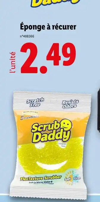 Lidl Scrub Daddy Éponge à récurer offre