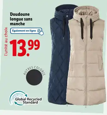 Lidl Doudoune longue sans manche offre