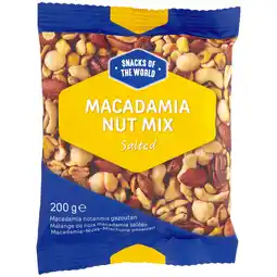 Action Mélange de noix de macadamia Snacks of the World offre