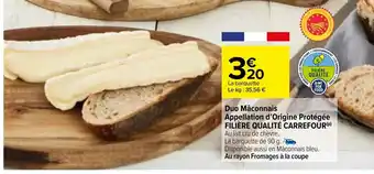 Carrefour Duo Maconnais Appellation D'Origine Protégée Filiére Qualité Carrefour offre