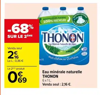 Carrefour Eau Minérale Naturelle Thonon offre