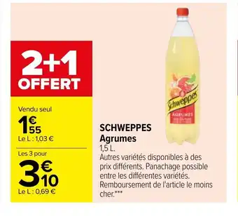 Carrefour Schweppes Agrumes offre
