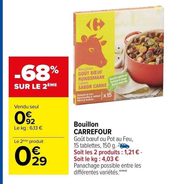 Promo Bouillon Carrefour chez Carrefour