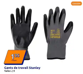 Action Gants de travail Stanley offre