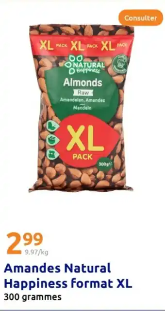 Action Amandes Natural Happiness format XL offre