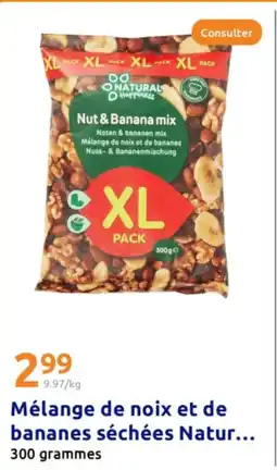 Action Mélange de noix et de bananes séchées Natur... offre