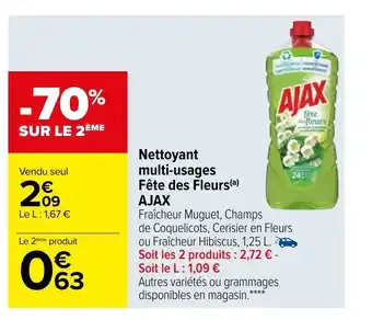 Carrefour Nettoyant Multi-Usages Fete Des Fleurs Ajax offre