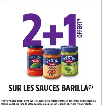 Intermarché BARILLA Sur les sauces offre