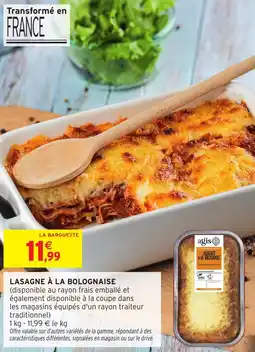 Intermarché Lasagne à la bolognaise offre