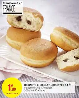 Intermarché Beignets chocolat noisettes x4 offre