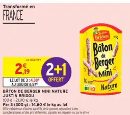 Intermarché JUSTIN BRIDOU Bâton de berger mini nature offre