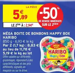 Intermarché HARIBO Méga boite de bonbons happy box offre