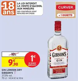 Intermarché GIBSON'S Gin london dry offre