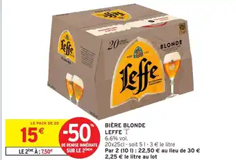 Intermarché LEFFE Bière blonde offre