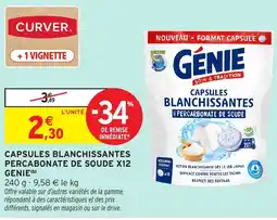 Intermarché GENIE Capsules blanchissantes percabonate de soude x12 offre