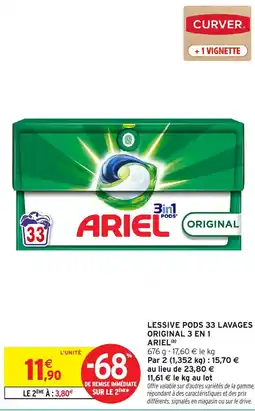 Intermarché ARIEL Lessive pods 33 lavages original 3 en 1 offre