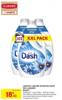 Intermarché DASH Lessive liquide envolée d'air 102 lavages offre