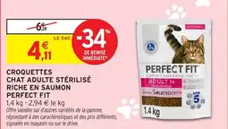 Intermarché PERFECT FIT Croquettes chat adulte stérilisé riche en saumon offre