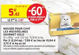 Intermarché GOURMET GOLD Mousse pour chat les mousselines offre