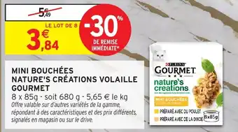 Intermarché PURINA Mini bouchées nature's créations volaille gourmet offre