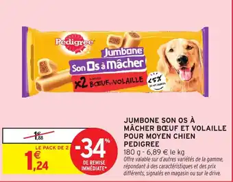 Intermarché PEDIGREE Mâcher boeuf et volaille pour moyen chien offre