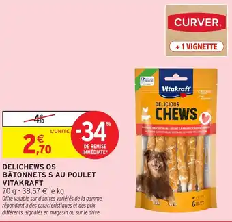 Intermarché VITAKRAFT Delichews os bâtonnets s au poulet offre