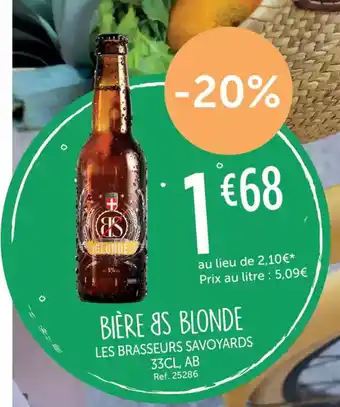 L'Eau Vive BS Bière blonde offre