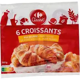 Carrefour CARREFOUR CLASSIC' Croissants pur beurre surgelés offre