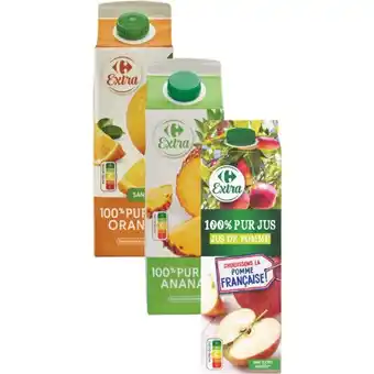 Carrefour CARREFOUR EXTRA SUR TOUS LES PURS JUS EN BRIQUES 1 L offre