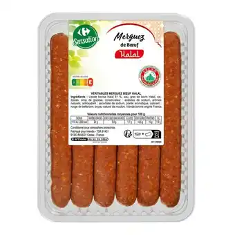 Carrefour Market 6 merguez de bœuf Halal CARREFOUR Sensation offre