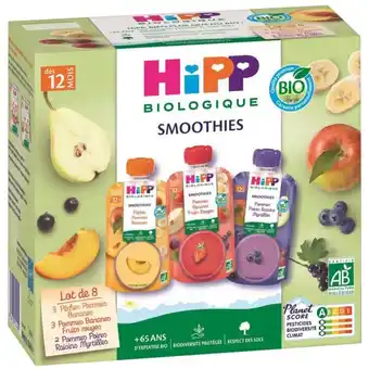 Carrefour HIPP BIOLOGIQUE Gourdes Multipack Fruits à boire offre