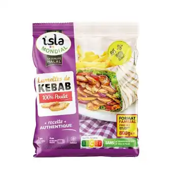 Carrefour Market ISLA MONDIAL Lamelles de kebab au poulet Halal surgelées Format familial offre