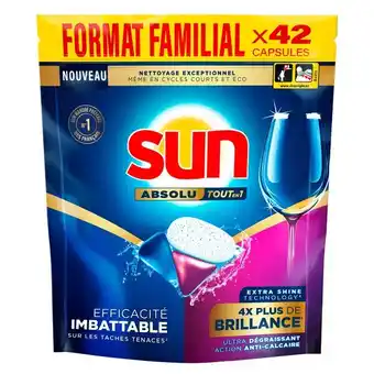 Carrefour SUN Capsules lave-vaisselle Format Familial offre