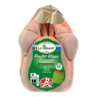 Carrefour Market Poulet blanc fermier Label Rouge Halal LE MINARET offre