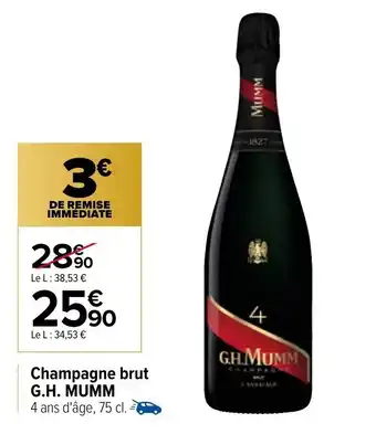 Carrefour Champagne Brut G.H. Mumm offre