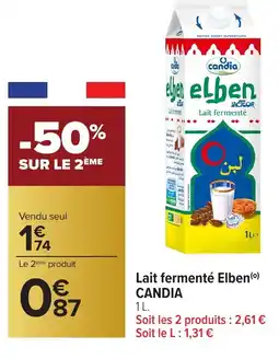 Carrefour CANDIA Lait fermenté Elben offre